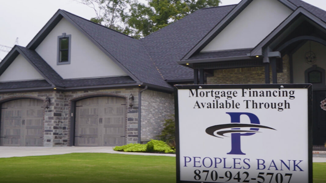 Home With Peoples Bank Mortgage Sign